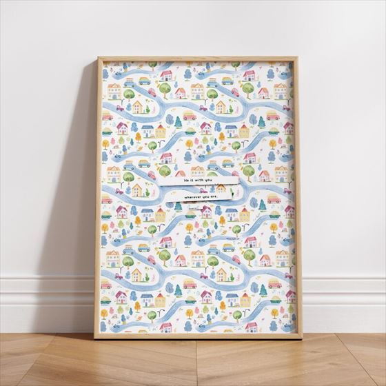 He Is With You Wherever You Are print, shown framed